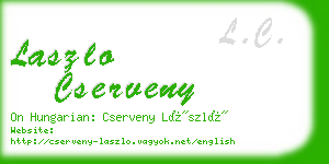 laszlo cserveny business card